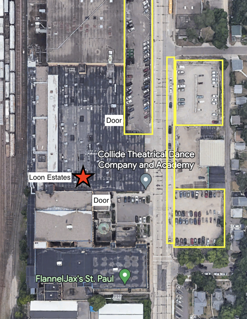 Map and parking for Loon Estates at the Prior Works Building